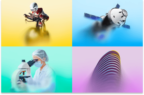 computer vision collage - cv in sports, aerospace, health and medicine, smart cities