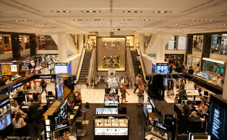 photo of shoppers in mall